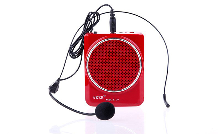 
                                        爱课(AKER)MR2700小蜜蜂喊话器扩音器便携式教学导游腰挂音响(黑色)                