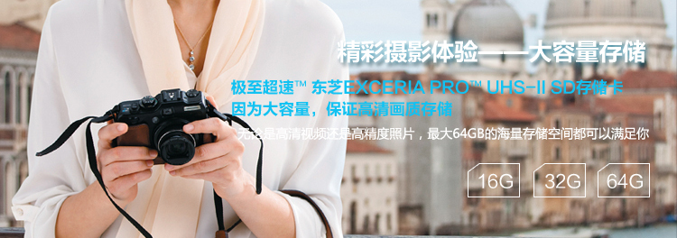 
                                        东芝（TOSHIBA） EXCERIA Pro SDHC存储卡 16G 极至超速 UHS/Class10 读260M写240M                