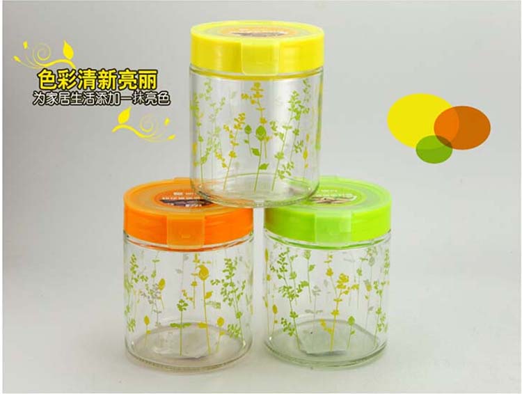 
                                        【京东超市】振兴 YH5885 印花玻璃密封罐900ml                