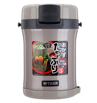 虎牌（Tiger） 饭盒 1700ml不锈钢真空保温提锅便当（配袋）LWU-B17C-SE