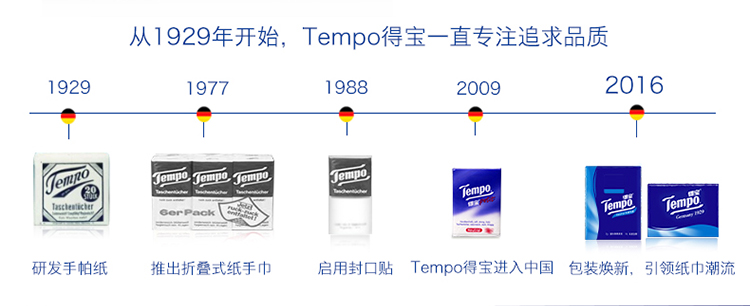 得宝(Tempo) 手帕纸 迷你4层加厚纸巾 7张*36包德...-京东