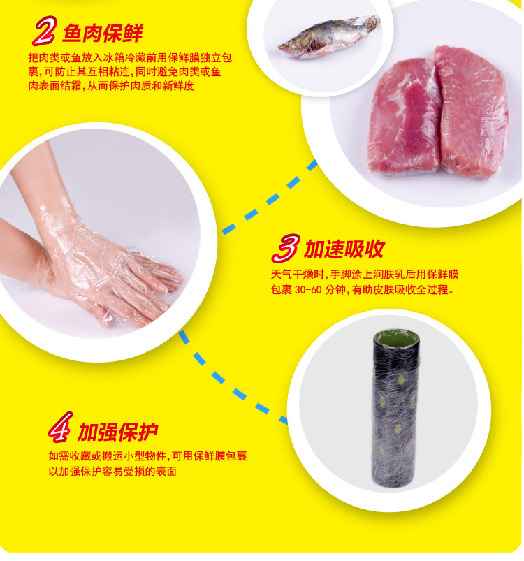 
                                        
                                                            佳能（Glad）一次性食品用保鲜膜20米简装*30cm 补充装 易拉易撕                
