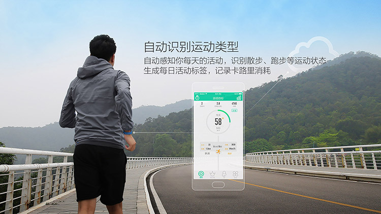 Weloop 唯乐Now Classic智能手环  来电提醒 短信显示 微信查看 日常记录 睡眠管理 无声闹钟 可换腕带