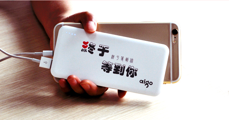 aigo 10000毫安 移动电源/充电宝 聚合物 双USB输出 L100 缘份版