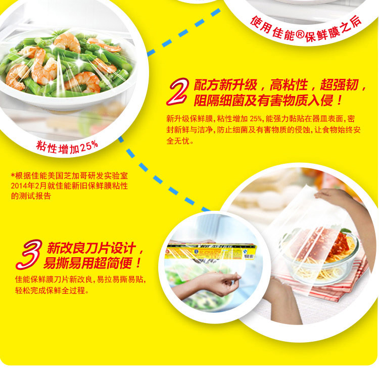 
                                        
                                                            佳能（Glad）一次性食品用保鲜膜20米简装*30cm 补充装 易拉易撕                