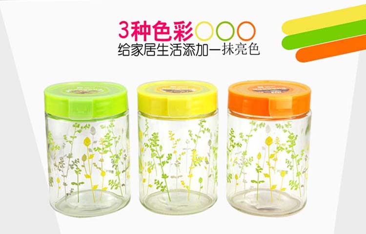 
                                        【京东超市】振兴 YH5885 印花玻璃密封罐900ml                