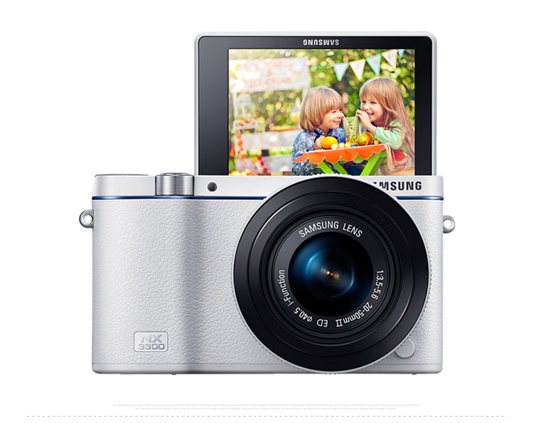 三星（SAMSUNG）NX3300自拍 时尚微型单电套机 （20-50mm） （白色）蓝调经典款 内附16G卡