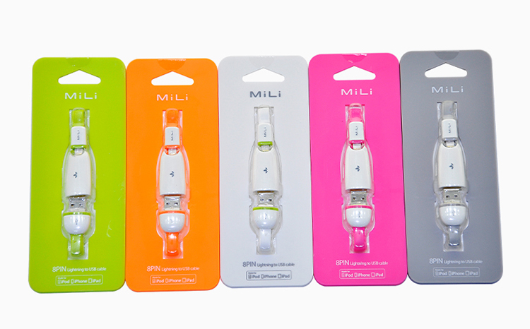 MiLi 苹果MFi认证 苹果Lightning闪电接口充电数据线 适用于iPhone6/6Plus/6s/6s Plus HI-L02 20cm 流光银