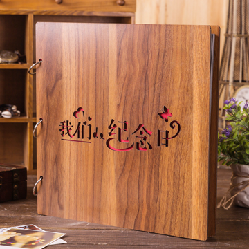 
                                        【京东超市】晟旎尚品 DIY相册大本情侣宝宝影集 自制手工粘贴式纪念册创意礼物品 木质16寸  我们的纪念日                