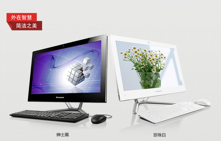 联想（Lenovo） IdeaCentre C360 19.5英寸一体机电脑（G3250T 4G 500G DVD刻 摄像头 Wifi Win8.1）黑色