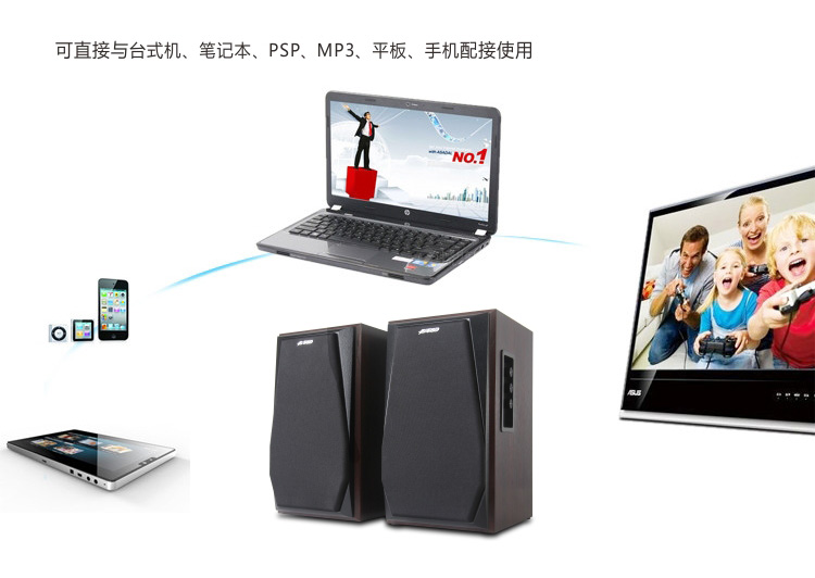 奋达（F&D） R223 全木质对箱/2.0多媒体音箱