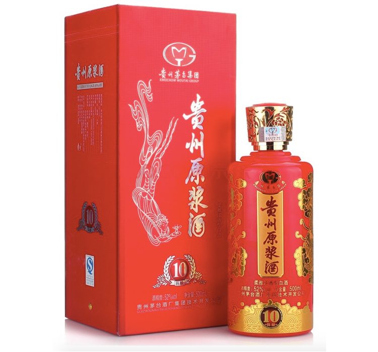 茅台贵州原浆酒10年陈酿52度500ml