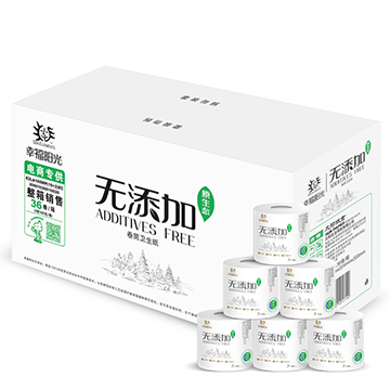 幸福阳光 卫生纸 无添加 食品级认证  卷筒纸3层160G*36粒（整箱销售）新老包装随机发货