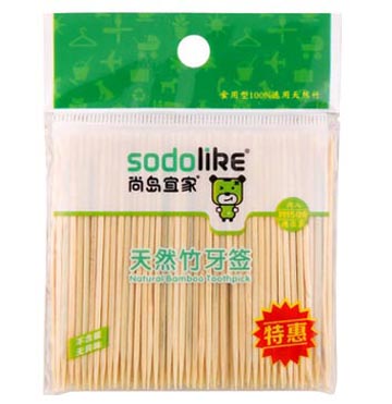 
                                        【京东超市】尚岛宜家 牙签 天然竹牙签特惠装 不含硫                