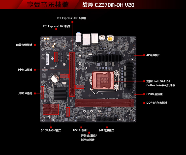 z370m-dh v20 平台类型 intel平台 芯片组 主/北桥芯片 z370 集成显卡