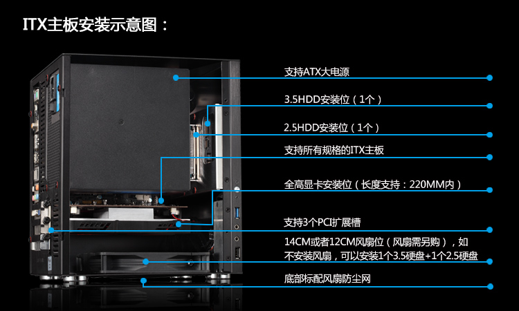 乔思伯(jonsbo)c2红色机箱 乔思伯hp400下压散热器套装