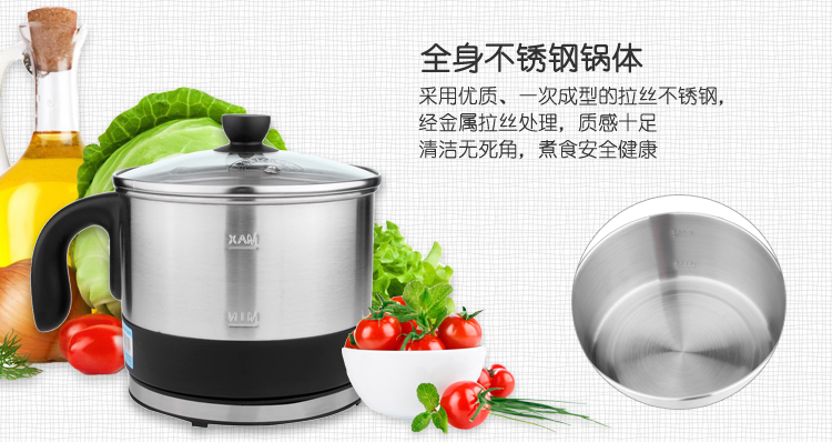 龙力(LONGLI)LL-ZM01多功能电火锅电煮锅 电热杯迷你小电锅 煮面锅