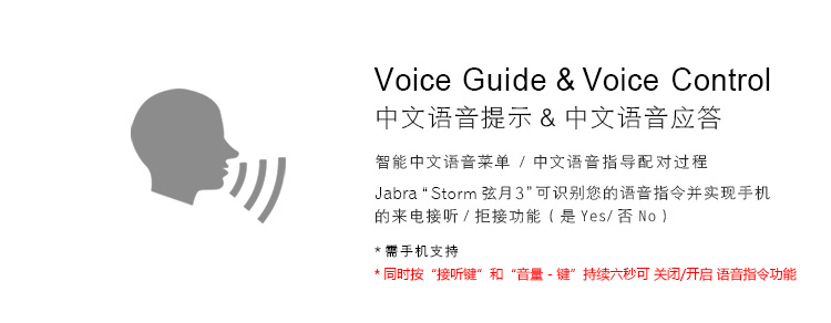 
                                        捷波朗（Jabra）Storm/弦月3 商务手机蓝牙耳机 超清晰防风噪                