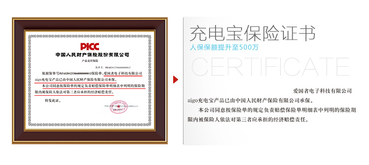 爱国者（aigo）10000毫安 A110S 双USB输出 便携 移动电源/充电宝 白色