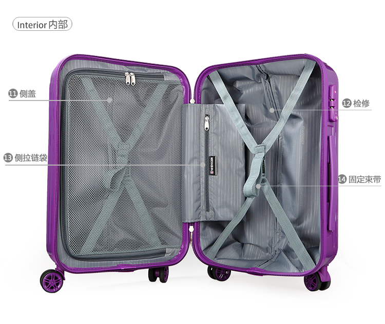 瑞士军刀威戈wenger拉杆箱男女时尚休闲abspc22英寸黑色sax