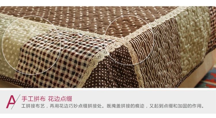 富居（FOOJO）全棉典雅皮布艺贵妃椅座垫四人位沙发坐垫 格调时光 90*210cm