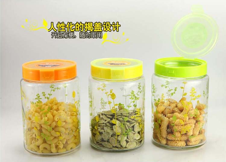 
                                        【京东超市】振兴 YH5885 印花玻璃密封罐900ml                
