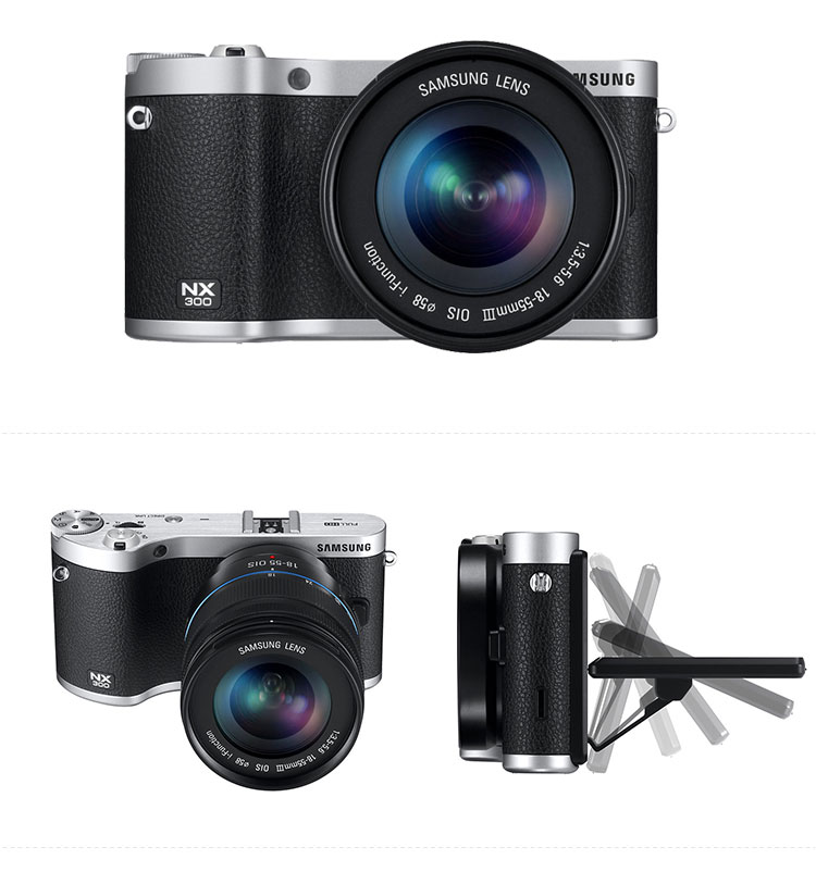 三星（SAMSUNG) NX300 微型单电套机（18-55mm镜头）白色 2160万像素 WIFI传输 1/6000秒快门 内附16G卡