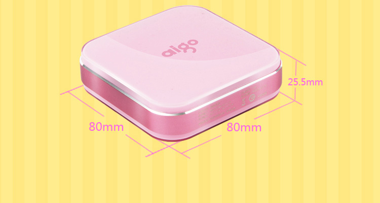 爱国者（aigo）移动电源E66双USB充电宝6600mAh绿色