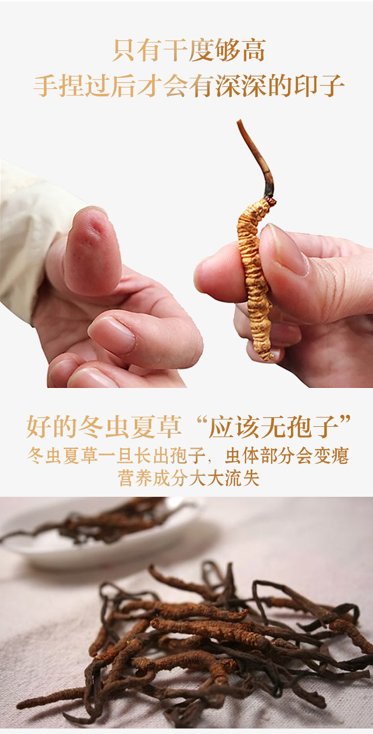 半山农 冬虫夏草 精选品质 3条/克 西藏那曲高海拔野生虫草-京东