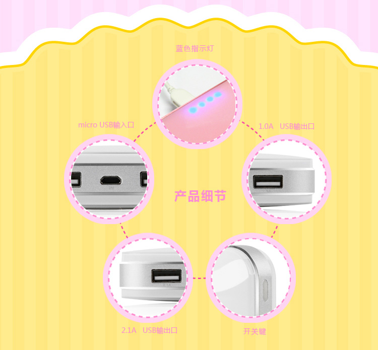 爱国者（aigo）移动电源E66双USB充电宝6600mAh绿色