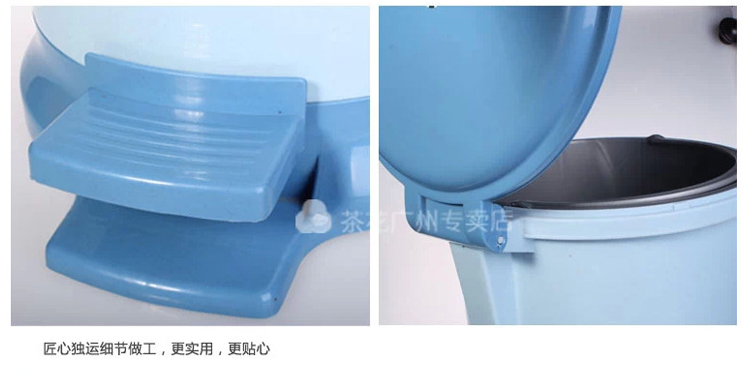 
                                        
                                        茶花 垃圾桶 豪华圆型脚踏卫生桶 6L 1510                