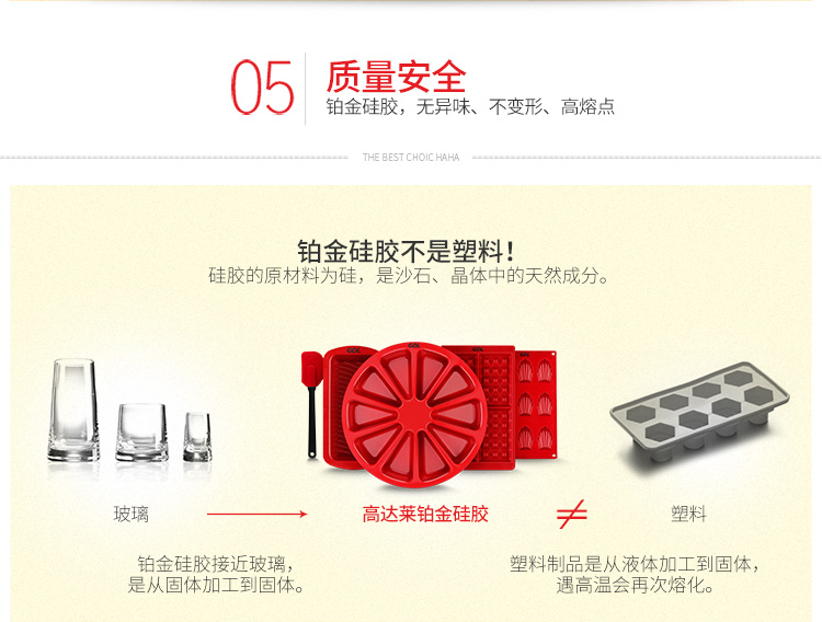 
                                        高达莱（GDL）烘焙工具 华夫饼蛋糕模具 铂金硅胶烤模具烤箱不粘 PS-203                