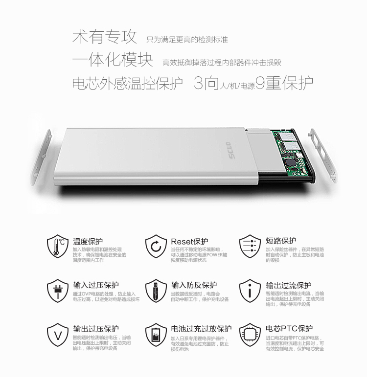 
                                        【品质联盟】 飞毛腿 10000毫安 聚合物 双USB输出 M105 移动电源/充电宝香槟金 充电套装                