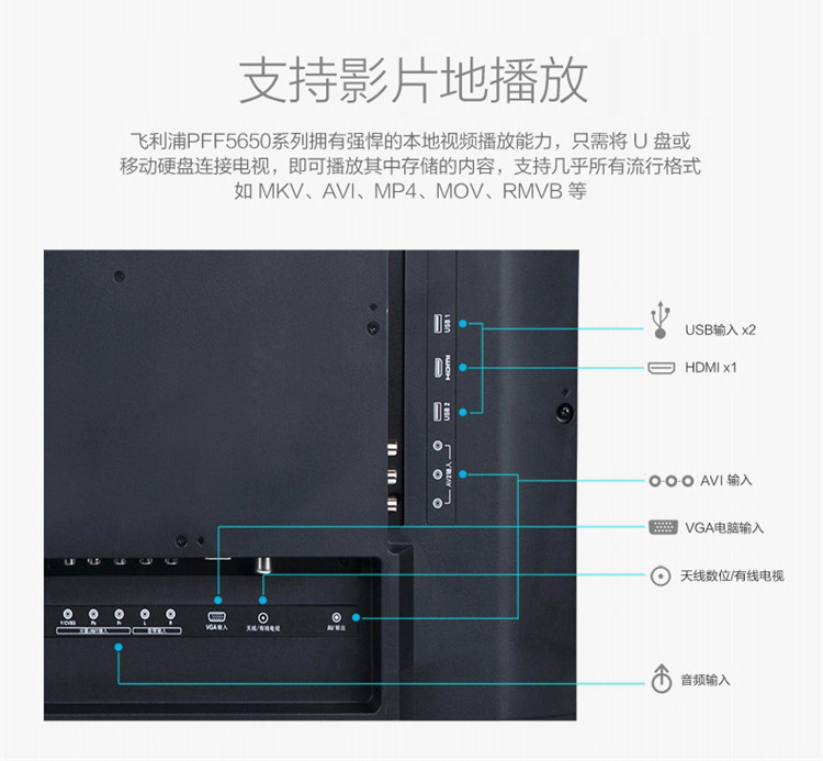 飞利浦（PHILIPS）55PFF5650/T3 55英寸 八核智能(舒视蓝、抗蓝光)护眼全高清LED液晶电视 (京东微联APP控制)