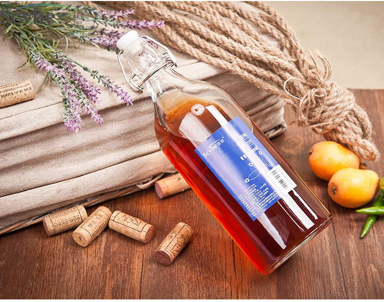 喜碧(scybe)无铅密封瓶 温顿欧式玻璃储物密封瓶 1100ml