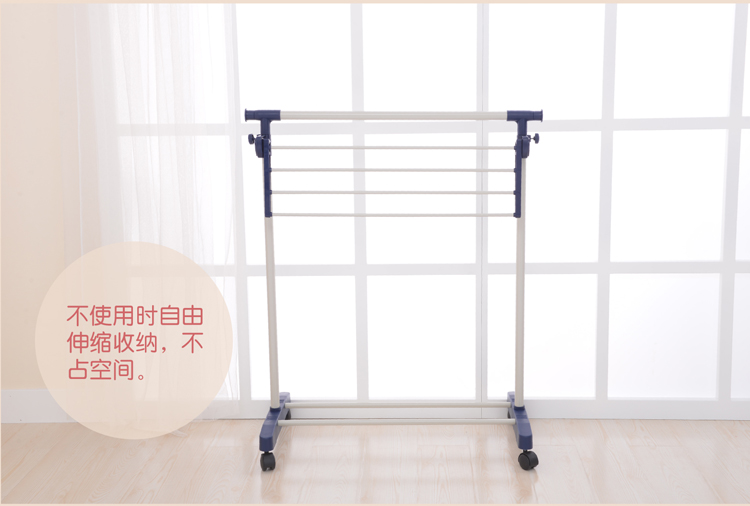 【京东超市】日益新 晾衣架 单杆带盘双层毛巾尿布晾晒架 RYX-02-006B