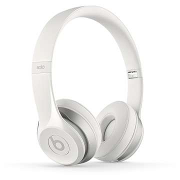 Beats Solo2 头戴式耳机 - 白色  独奏者第二代 带麦 