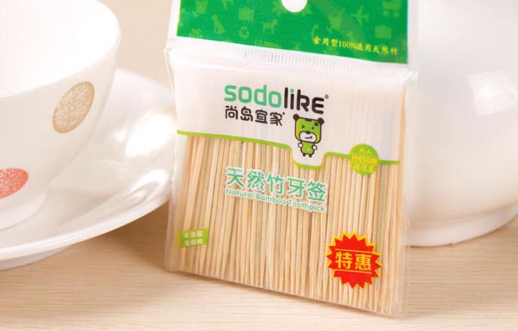 
                                        【京东超市】尚岛宜家 牙签 天然竹牙签特惠装 不含硫                