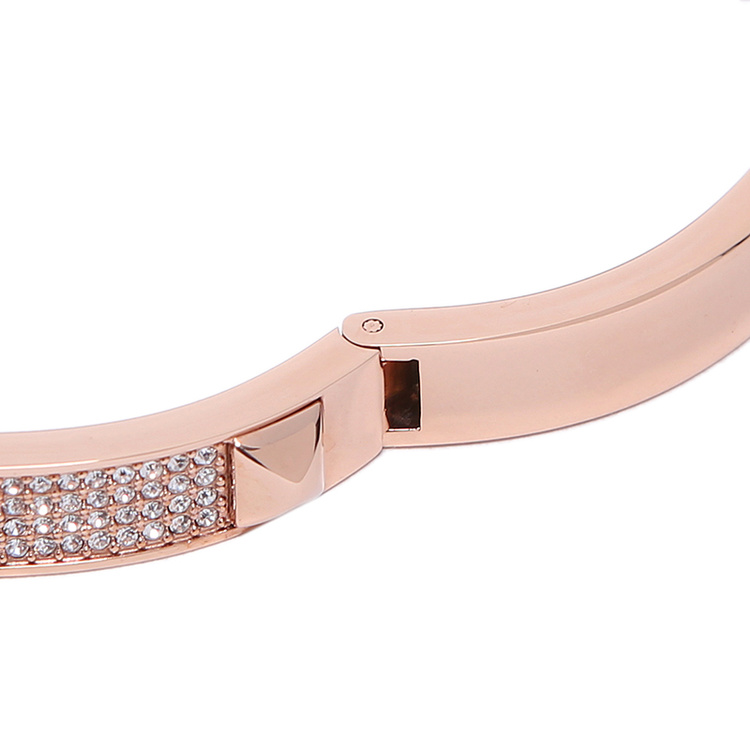 michael kors mk迈克 科尔斯 女士玫瑰金金属水钻装饰手镯 mkj3824791