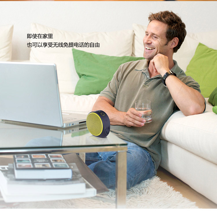 罗技（Logitech） X100 无线便携音箱+麦克风 亮丽橙