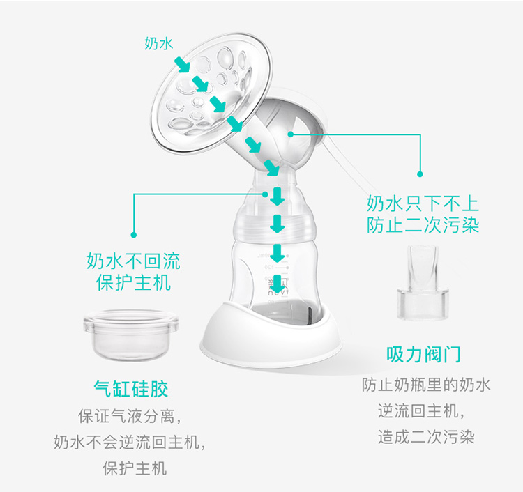 新贝 电动吸奶器 电动吸乳器 静音拔奶器xb-8615-京东