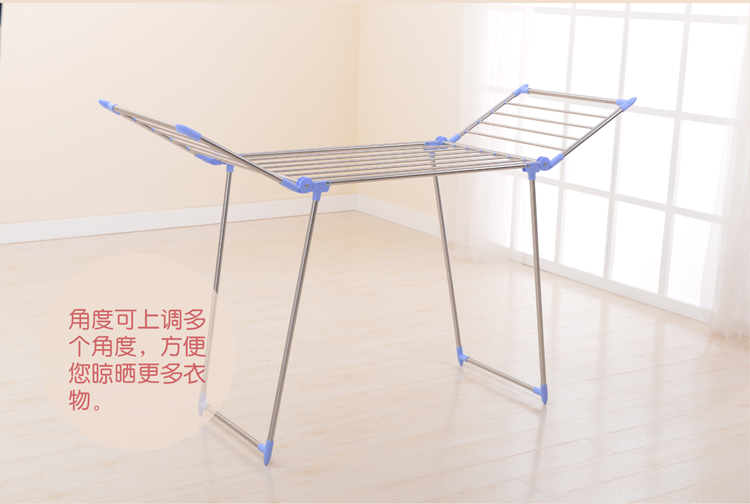 
                                        
                                                            日益新 晾衣架 衣架 欧式不锈钢晾衣架 落地折叠晒衣架 免安装室内阳台户外大尺寸晒被架 RYX-02-022                