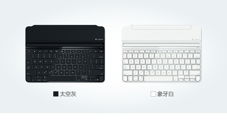 罗技（Logitech）iK1061 带磁力夹的键盘盖 银色(适用于iPad  air2)