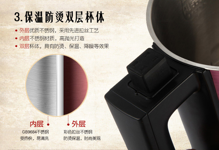 
                                        美的（Midea） HC12Q61 生磨免滤 内外全钢 多功能豆浆机                
