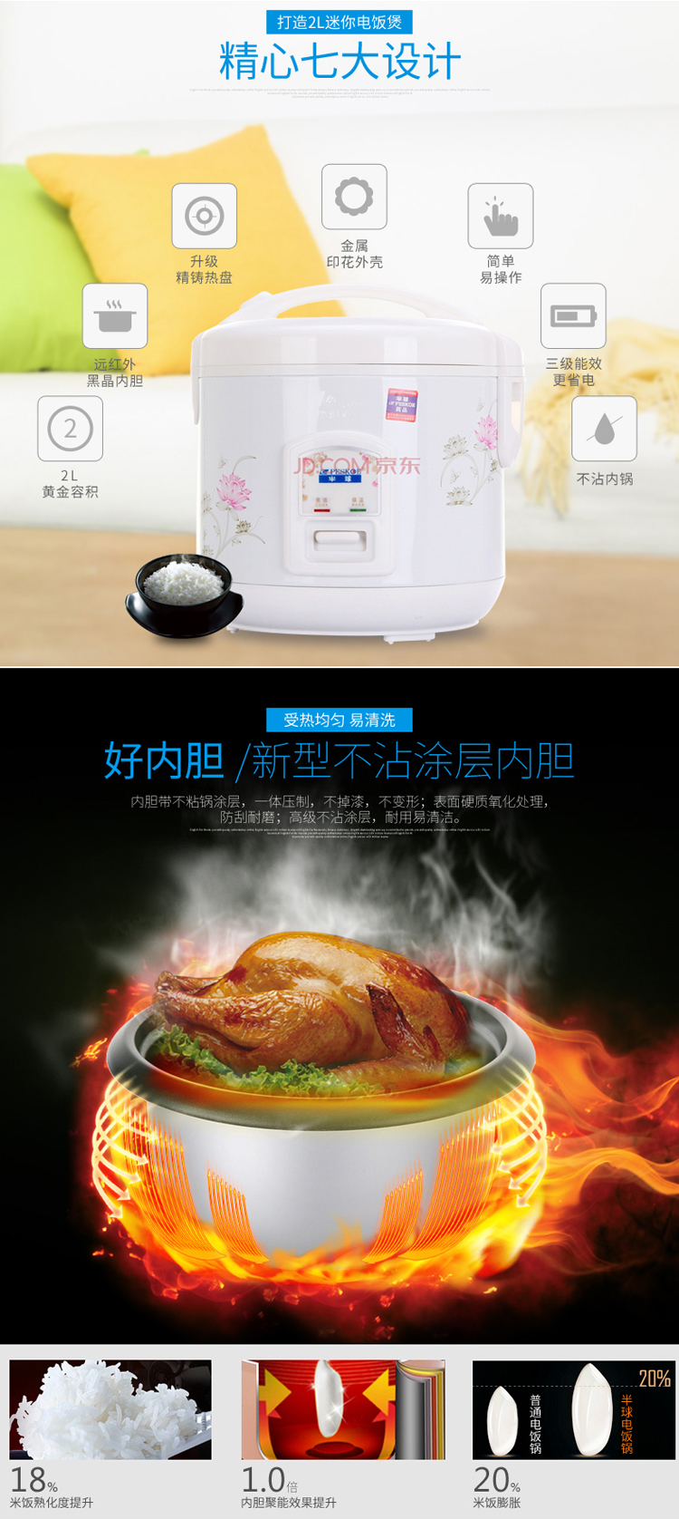 半球（Peskoe） CFXB20-10 电饭煲 (2升） 