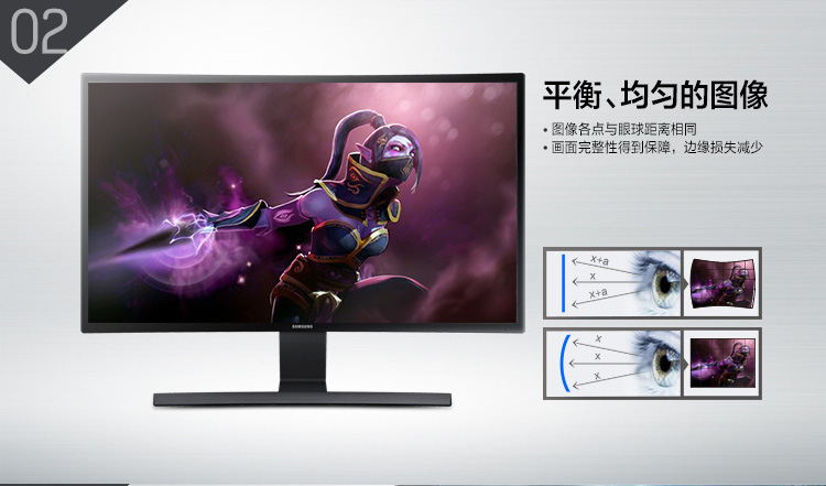 三星（SAMSUNG）S24E510C 23.6英寸LED背光曲面显示器