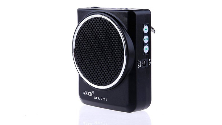 
                                        爱课(AKER)MR2700小蜜蜂喊话器扩音器便携式教学导游腰挂音响(黑色)                