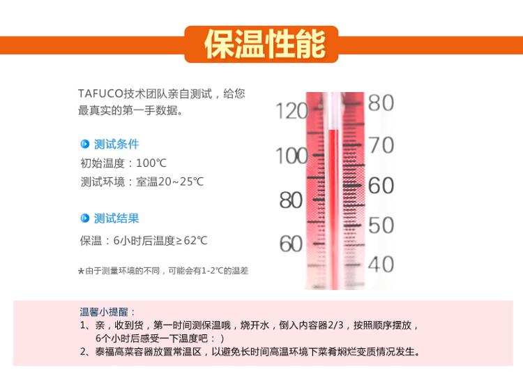 
                                        
                                                                                泰福高（TAFUCO）保温饭盒 304不锈钢保温提锅大容量四层免加热保温桶 T-2650 不锈钢本色 2.3L                
