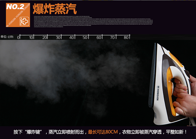 红心（Hongxin）电熨斗RH165 家用熨斗（咖啡色五档）