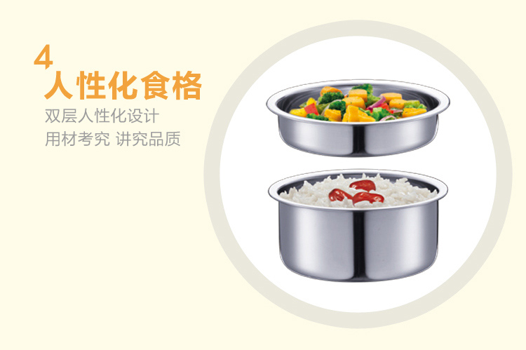 
                                        
                                                                                苏泊尔SUPOR营养宝保温分多层不锈钢便当饭盒提锅桶儿童小学生成人上班族泡面大容量餐盘饭盒碗2.0LKF20F1                